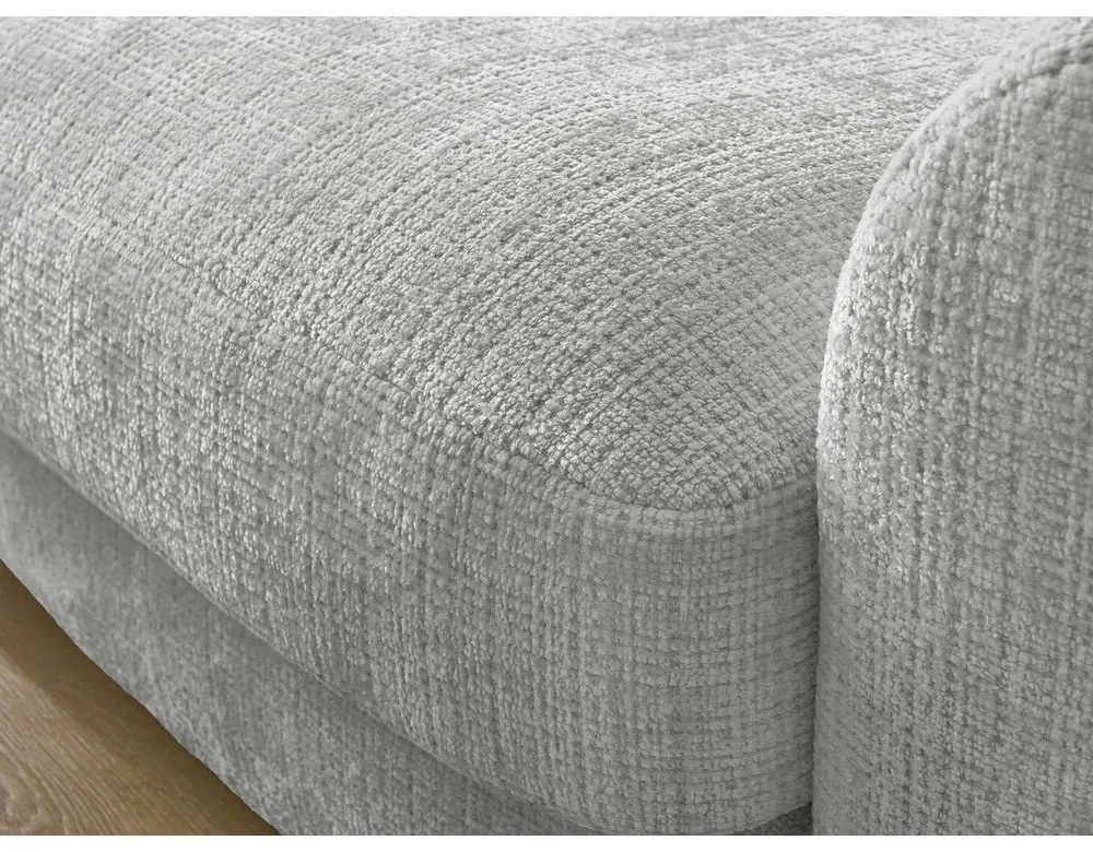 Svetlosivá ženilková rohová pohovka (ľavý roh/s leňoškou) Leonore – Bobochic Paris