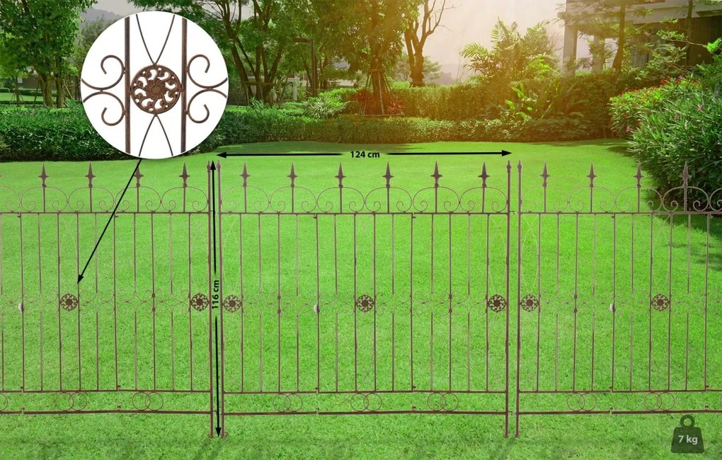 Mriežka na popínavé rastliny Mangold - 115 x 125 cm - Hnedá antik