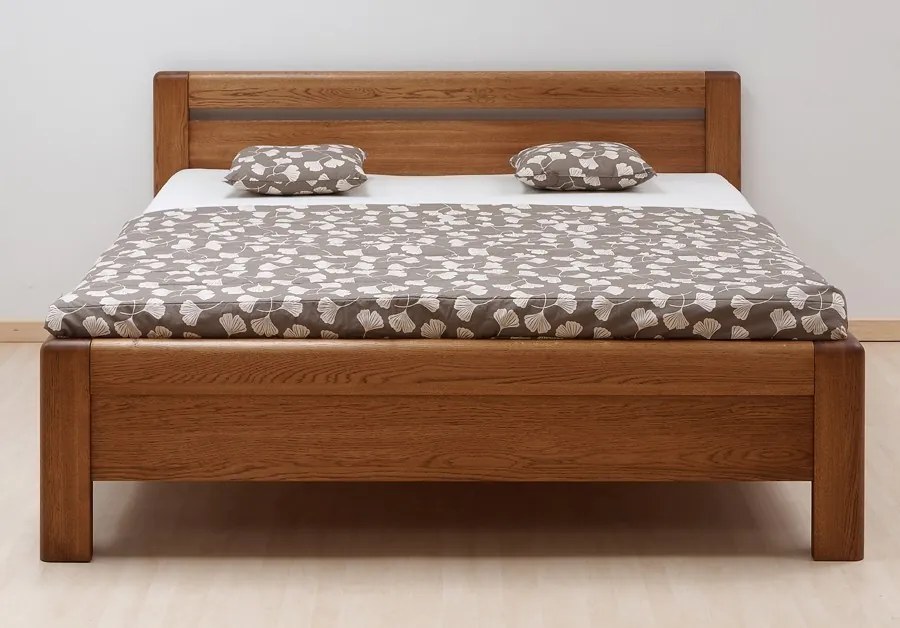 BMB ADRIANA KLASIK - masívna dubová posteľ 120 x 220 cm, dub masív