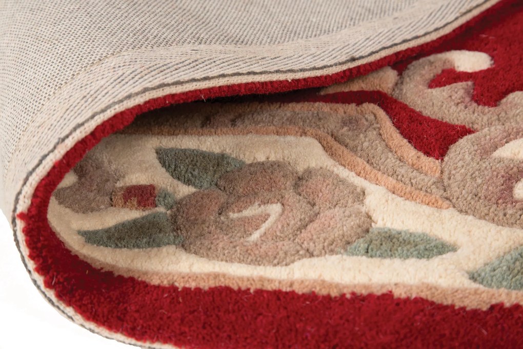 Flair Rugs koberce Ručne všívaný kusový koberec Lotus premium Red - 150x240 cm