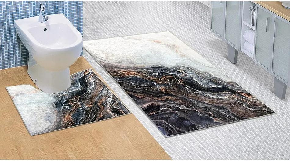 Bellatex Kúpeľňová predložka Mramor 3D, 60 x 100 + 60 x 50 cm