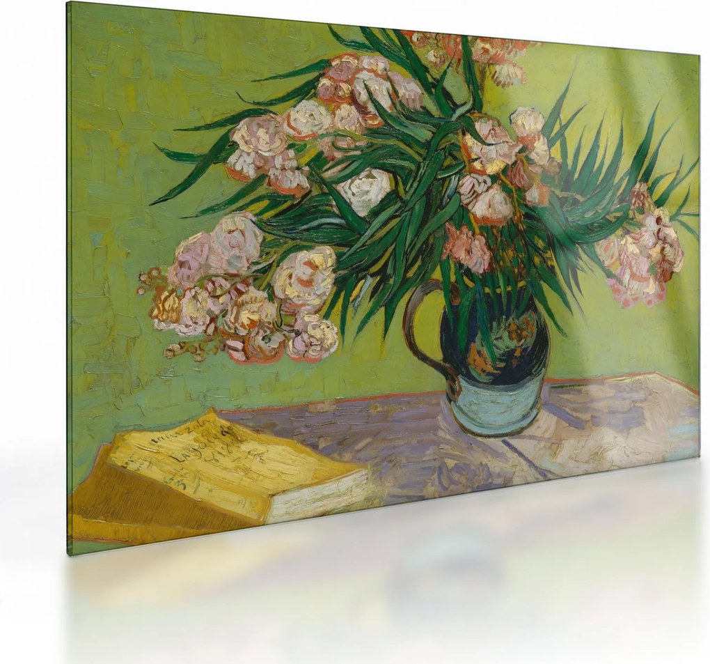Sklenený obraz - Vincent van Gogh, Oleanders, reprodukcia (70x50 cm)