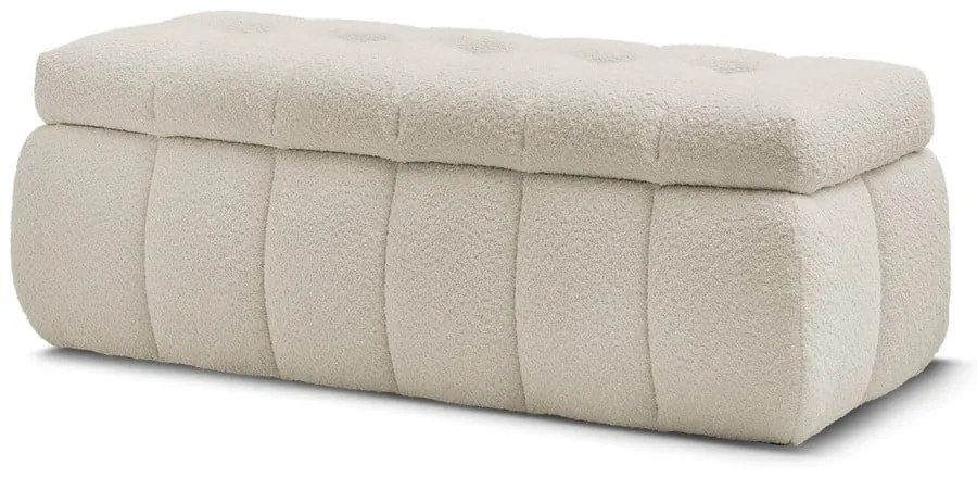 Béžová lavica z textílie buklé Mont Blanc – Bobochic Paris