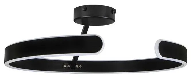 LED Stmievateľný prisadený luster LED/72W/230V 3000-6500K čierna + diaľkové ovládanie