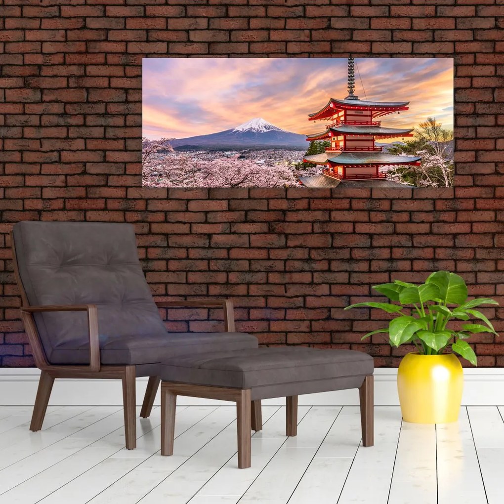 Obraz - Fudži, Japonsko (120x50 cm)