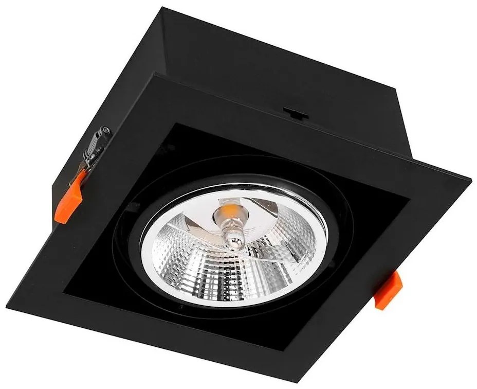 Podhľadové svietidlo PLAZA AR111 1xGU10/12W/230V čierna