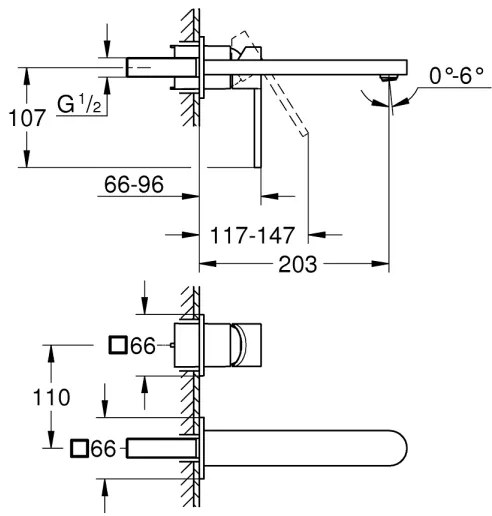 GROHE 29306003 - Umývadlová batéria PLUS 203 mm, lesklý chróm