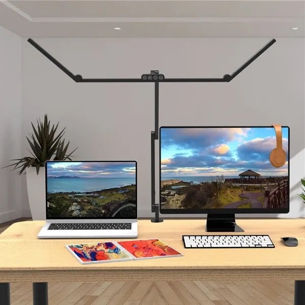 LED Stmievateľná flexibilná stolná lampa LED/36W/230V 3000-6500K CRI 92 čierna