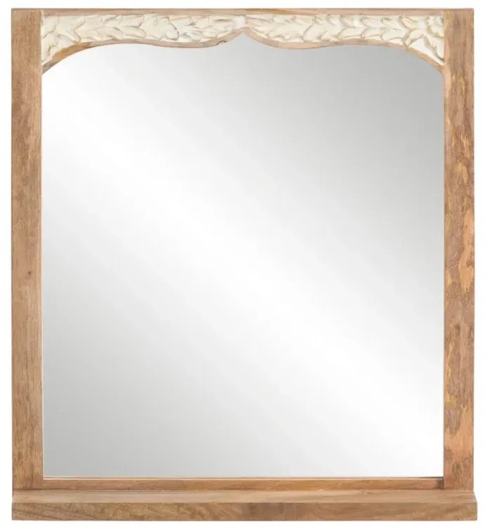 furniture-nabytek.cz - Masivní koupelnové zrcadlo Dillí z mangového dřeva, lakované, hnědé – 70×15×75 cm