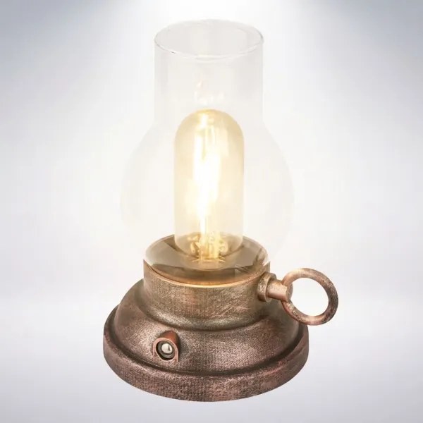 Brilo - LED stmievateľná vonkajšia nabíjateľná stolná lampa KANEA LED/1,5W/5V IP44 1200mAh bronzová