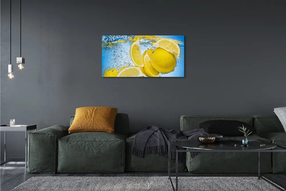 Obraz canvas Lemon vo vode 140x70 cm