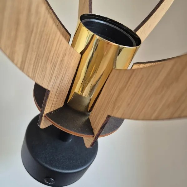 Prisadený luster LANDO 1xE27/15W/230V dub