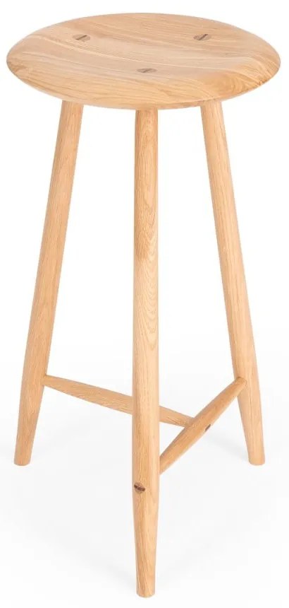 Barová stolička z dubového dreva v prírodnej farbe (výška sedadla 65 cm) Blanc – Gazzda