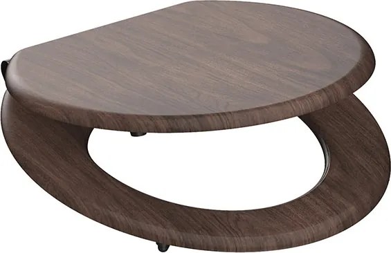 Eisl Sanitär WC sedadlo MDF Soft Close Dark Wood 80193