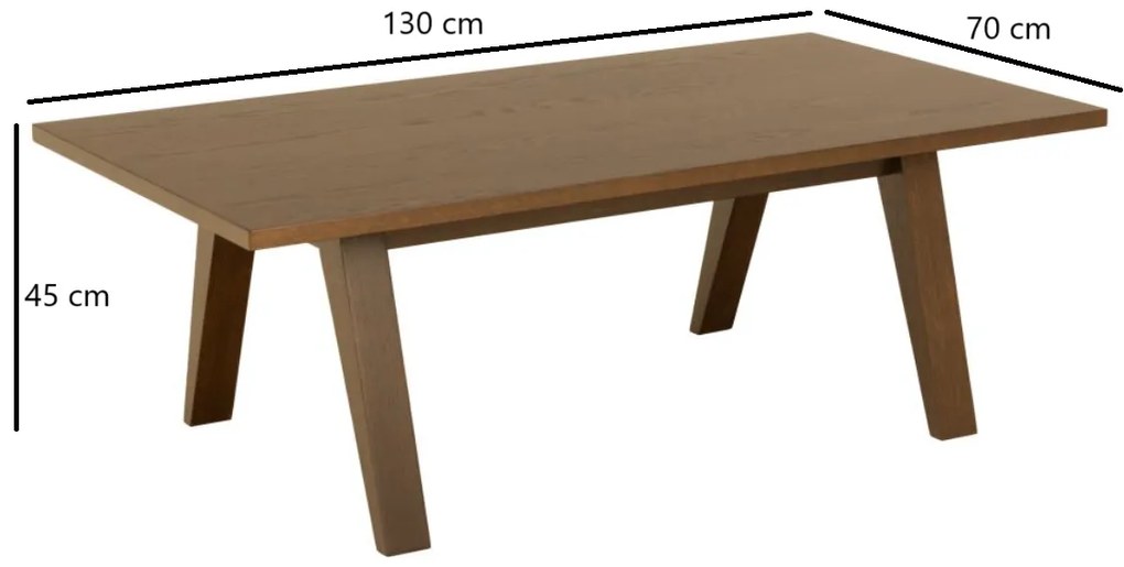Konferenční stolek A-LINE 130 cm kouřový dub