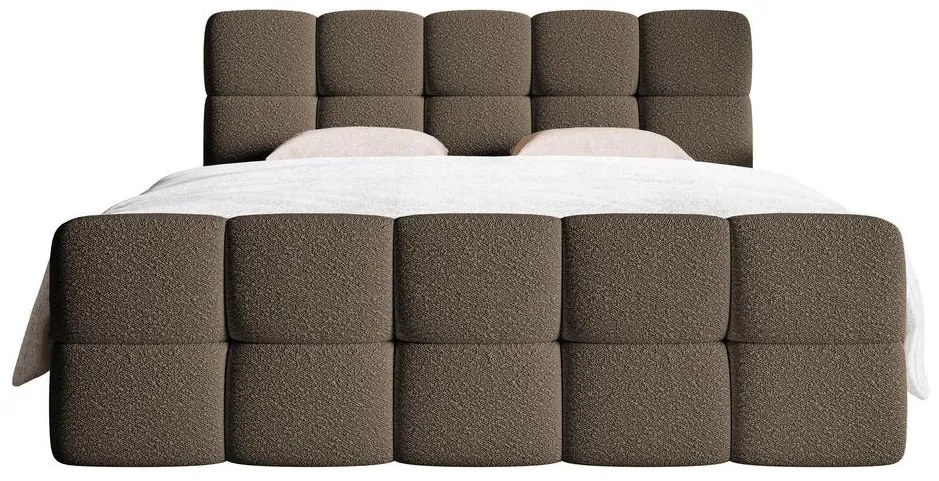 Manželská kontinentálna posteľ 140 cm Cirsten 140C (s roštom a matracom) (s úl. priestorom) (béžová). Vlastná spoľahlivá doprava až k Vám domov. 1100161