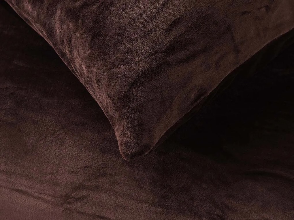 XPOSE® Mikroplyšové obliečky JORGA Exclusive - tmavo hnedé