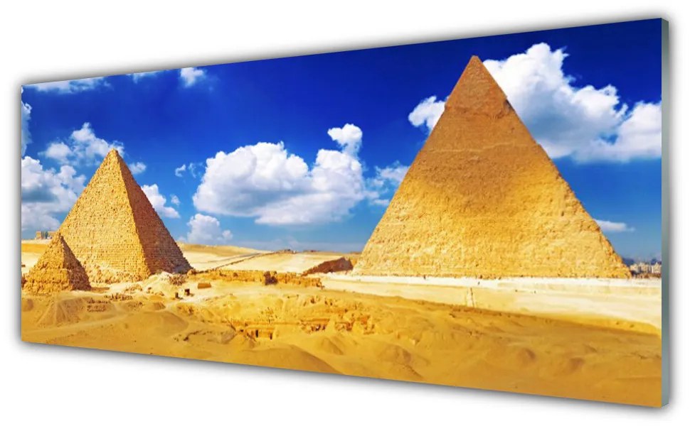 Obraz na akrylátovom skle Púšť piramida krajina 125x50 cm