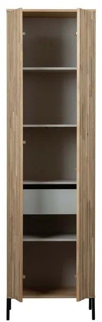 Šatníková skriňa v dekore duba v prírodnej farbe 60x210x42 cm Gravure – WOOOD