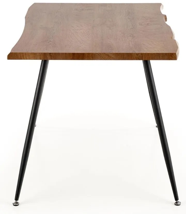 Jedálenský stôl Lars, prírodné drevo / čierna