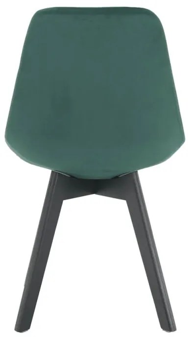 Stolička s mäkkým sedadlom emerald Velvet látka/čierna