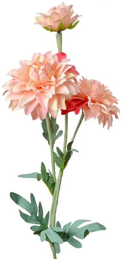 Dekorácia umelý kvet s ružovými kvetmi - 10*8*75 cm