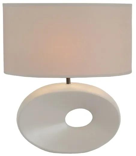 Keramická stolná lampa, biela, QENNY TYP 9 AT09115