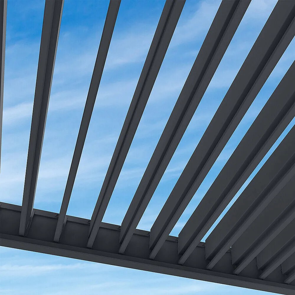 Záhradná hliníková pergola do steny 4x3 m (antracit)