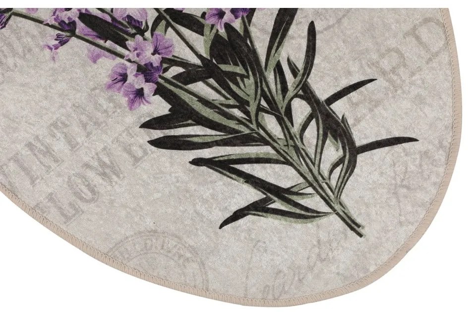 Fialovo-béžové kúpeľňové predložky v súprave 3 ks 60x100 cm Lavender – Foutastic