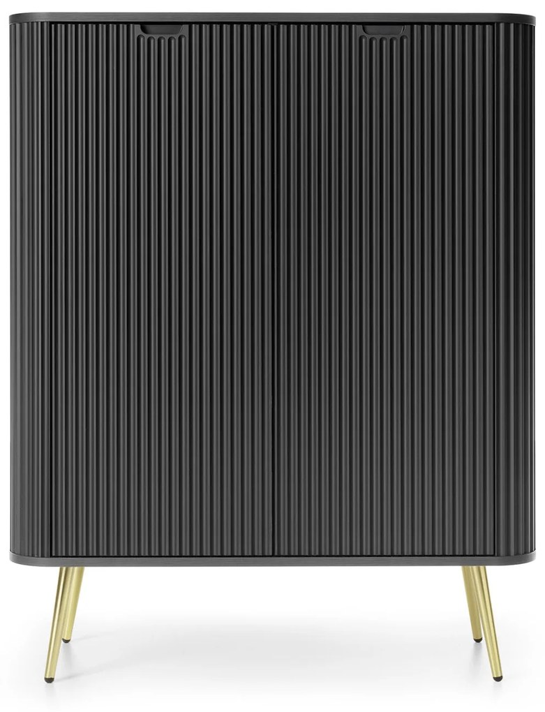 Komoda Zova 103 cm čierna/zlatá