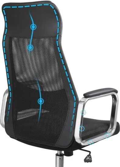 Kancelárska ergonomická stolička, čierna