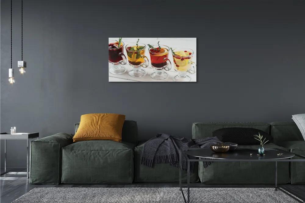 Obraz canvas Zimné ovocný čaj byliny 140x70 cm