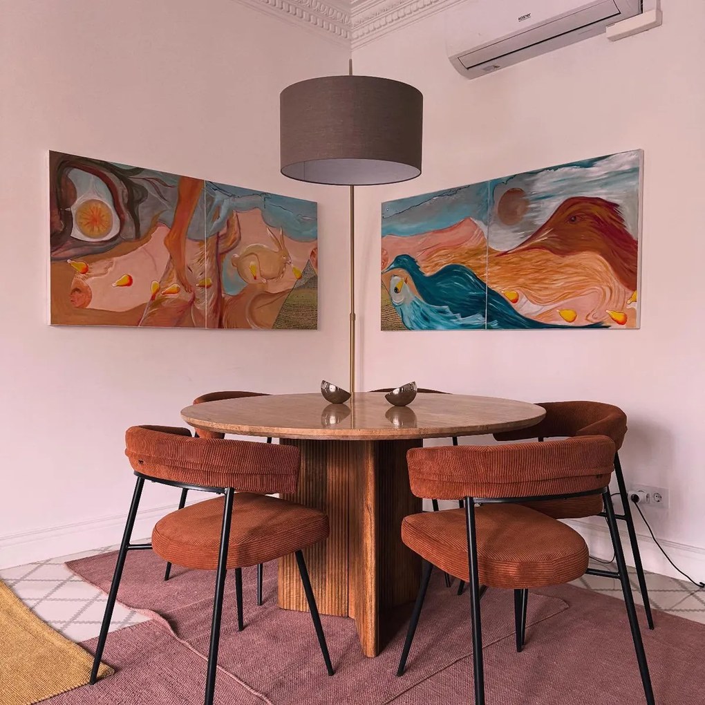 Oblúková lampa mosadz s bielym mramorovým podstavcom nastaviteľná - XXL