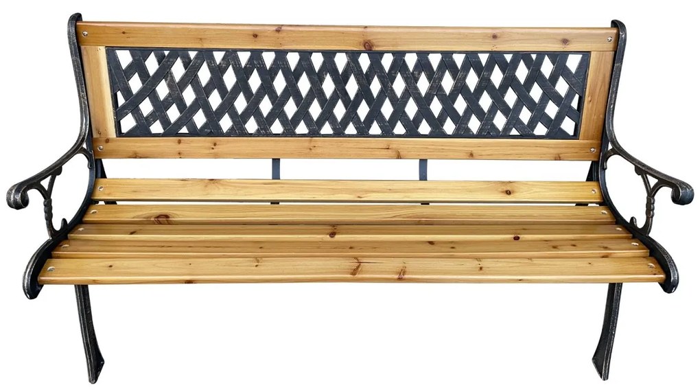 Záhradná lavica MIRT béžová/jedľové drevo