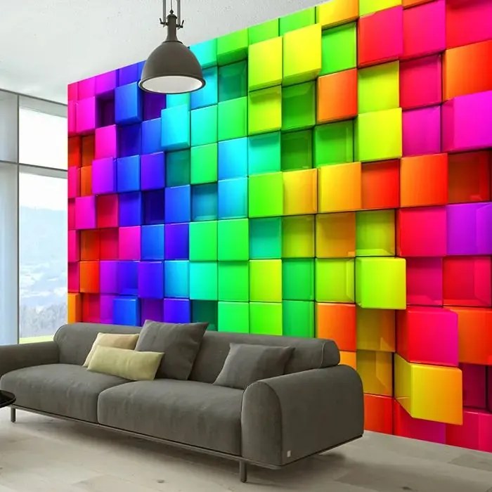 Fototapeta - Colourful Cubes Veľkosť: 250x175, Verzia: Standard