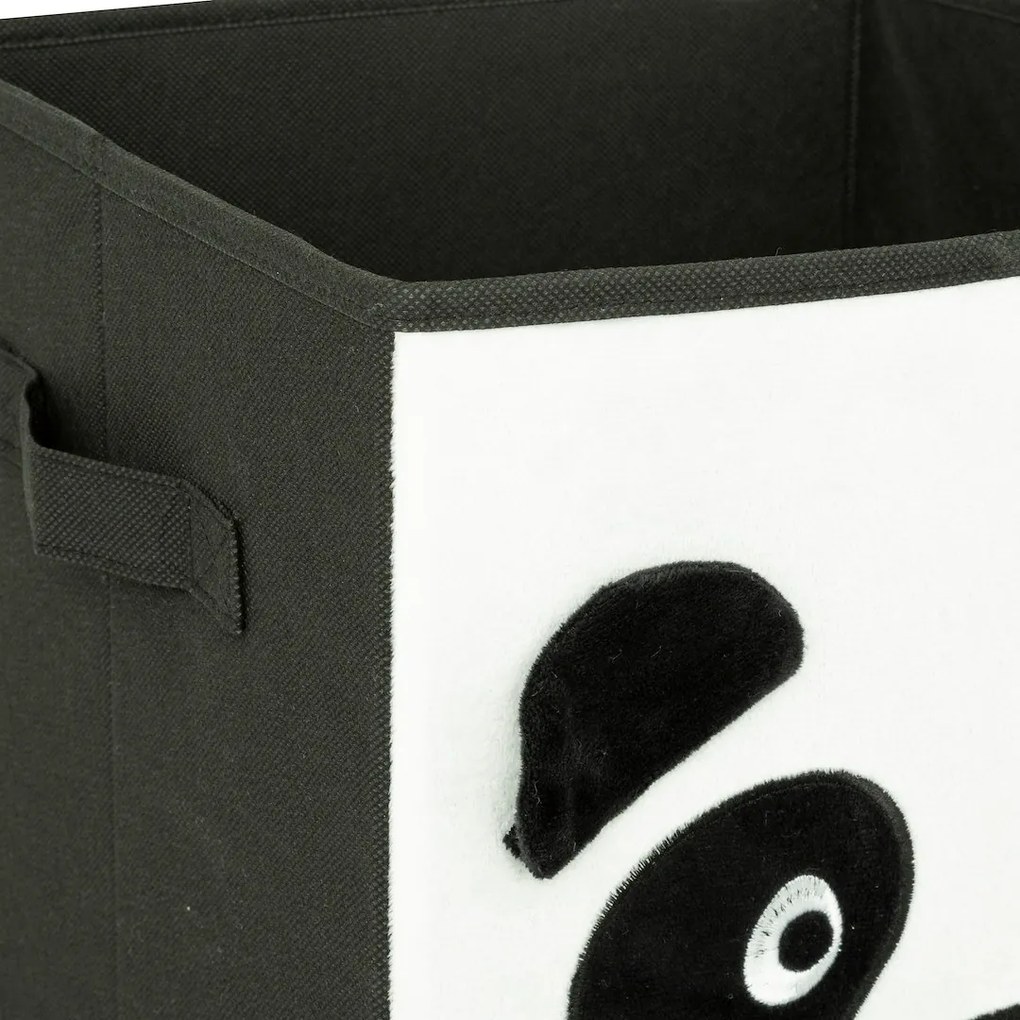 ATMOSPHERA Úložný box Panda, 29x29x29 cm, čierna/biela