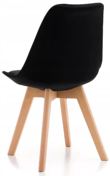 Bestent Jedálenská stolička zamatová škandinávsky štýl Black Glamor