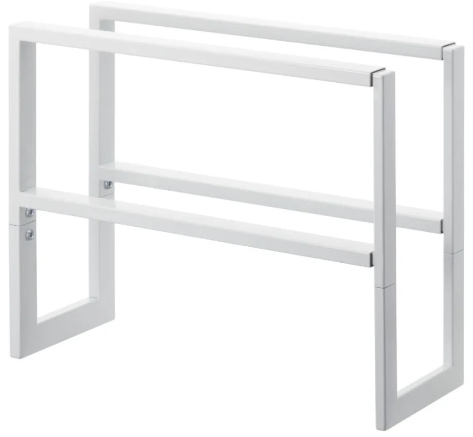 Biely kovový teleskopický stojan na topánky Line – YAMAZAKI