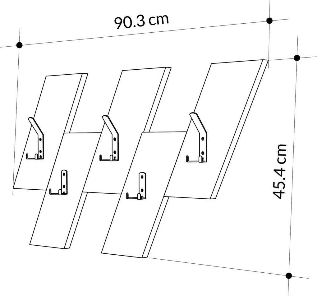 Predsieňový vešiak Houseland Livy dub zafírový