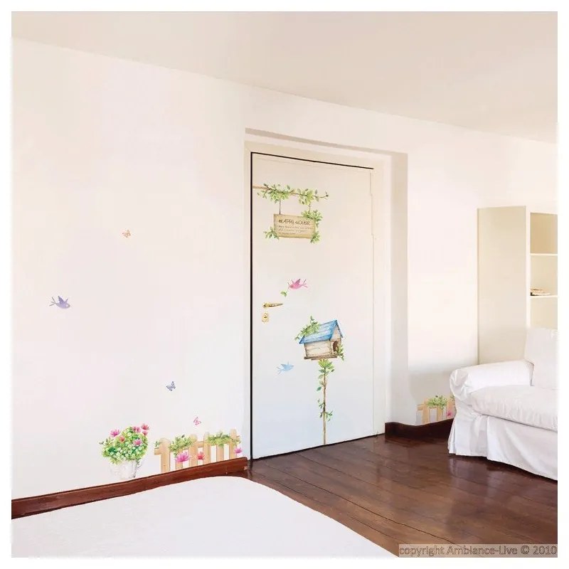 Sada samolepiek Ambiance Happy House, 42 × 30 cm