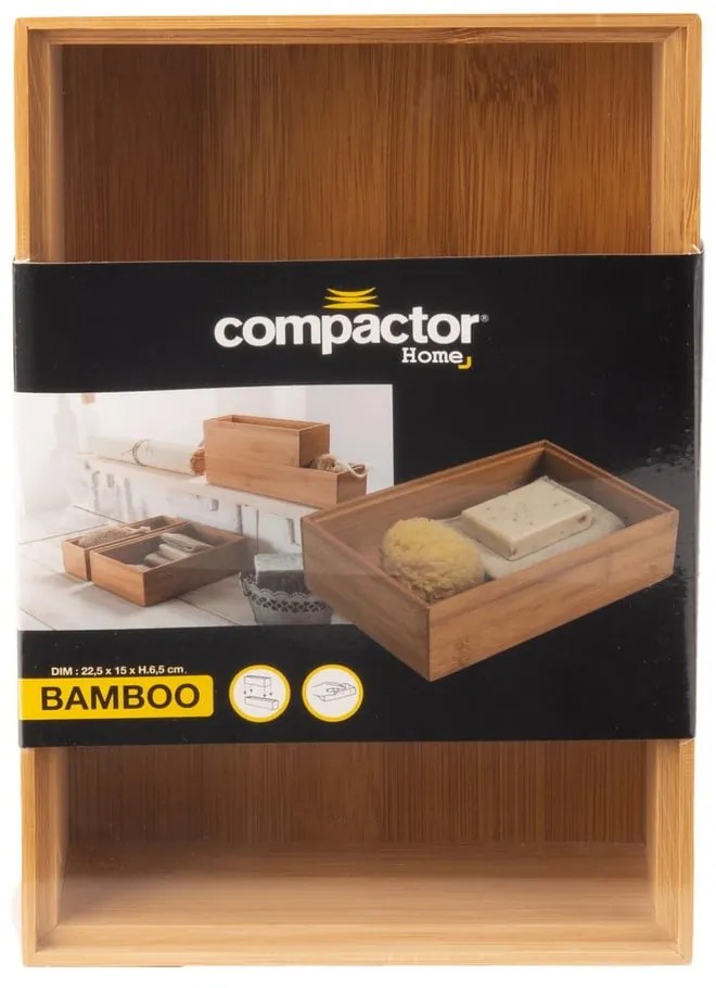 Bambusový organizér Compactor Woody, 30 × 15 × 6,35 cm