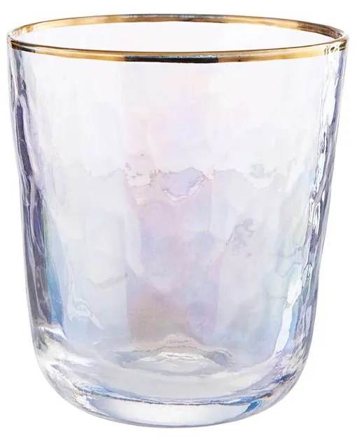 SMERALDA Sada pohárov so zlatým okrajom 280 ml 6 ks
