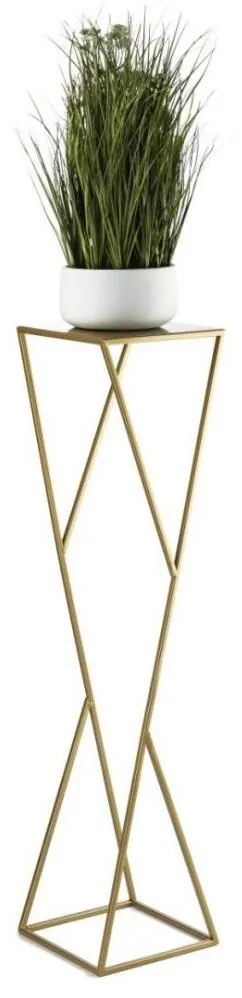 HowHomely Stojan na kvety LOFT 100x23,5 cm zlatá 10-1623-100-zloty