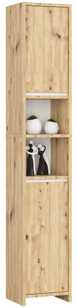 Koupelnová skříňka UNI 180 cm dub artisan/bílá
