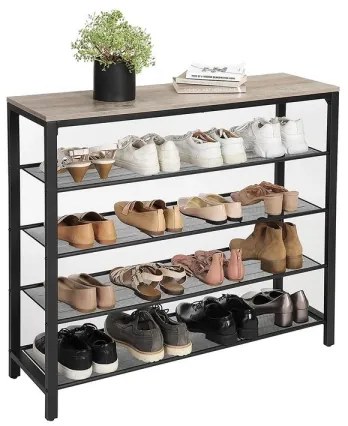 Botník DAVOR šedá/čierna