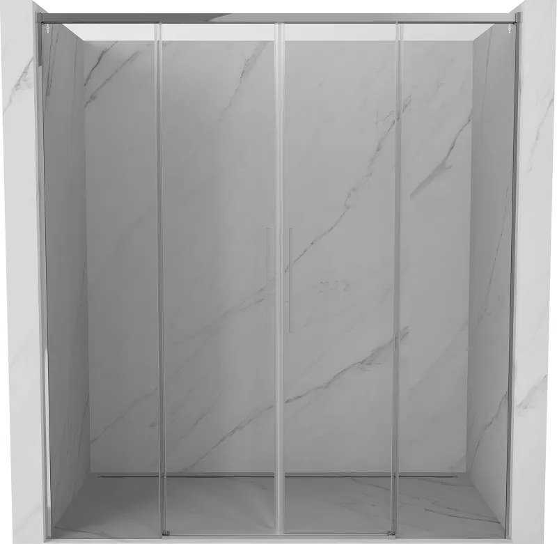 Mexen Rox, posuvné sprchové dvere 170 cm, číre sklo, chrómový profil, 8C2-170-002-01-00