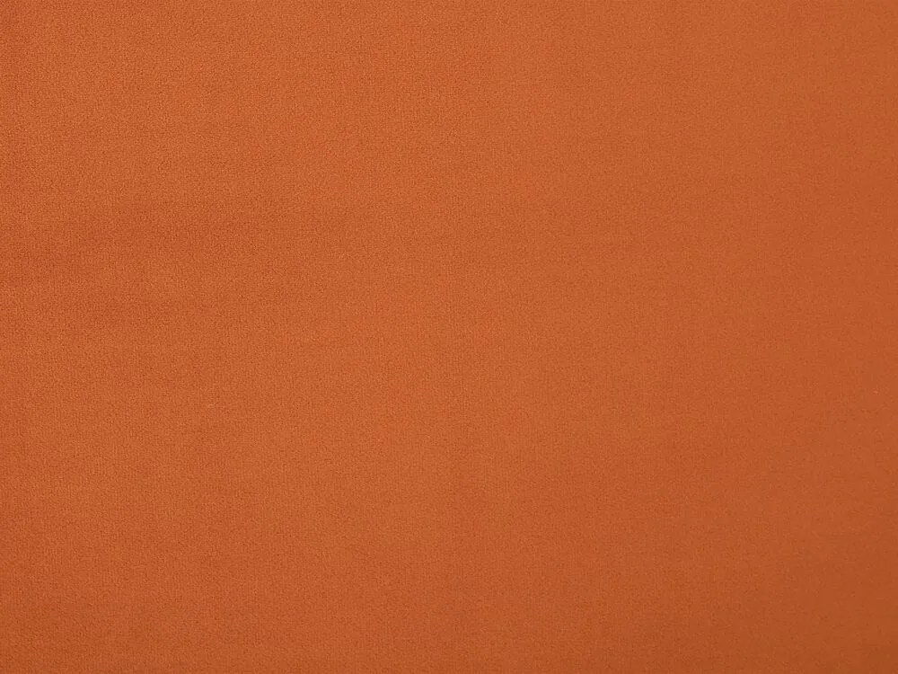 Zamatová posteľ 140 x 200 cm oranžová MELLE Beliani