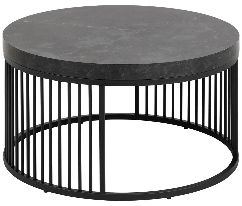 Konferenční stolek Strington 65 cm černý mramor