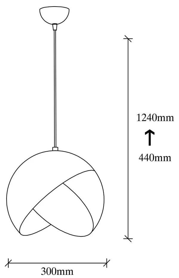 Závesné svietidlo v čierno-bronzovej farbe s kovovým tienidlom ø 30 cm Pacman – Opviq lights