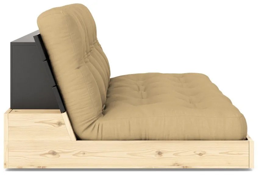 Rozkladacia pohovka v horčicovej farbe 196 cm Base – Karup Design